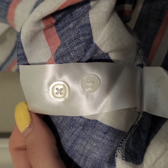 Joules Linen Jeanne Button-Up Striped Shirt - Picture 7 of 8